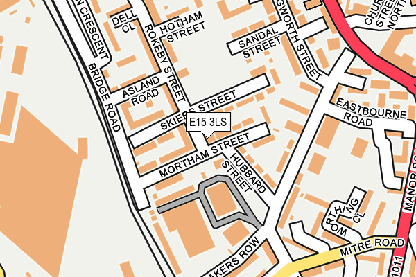 E15 3LS map - OS OpenMap – Local (Ordnance Survey)