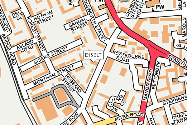 E15 3LT map - OS OpenMap – Local (Ordnance Survey)