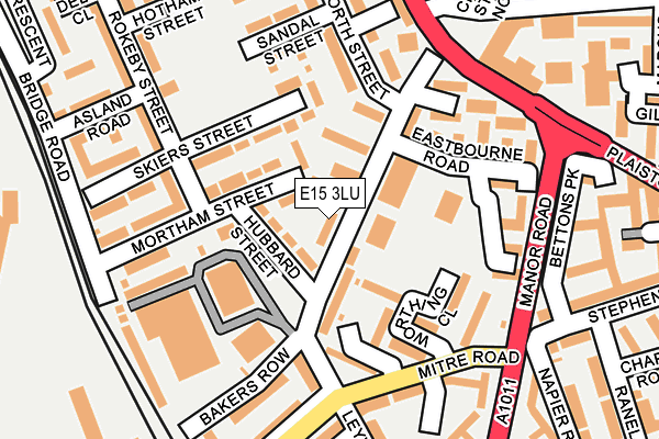 E15 3LU map - OS OpenMap – Local (Ordnance Survey)
