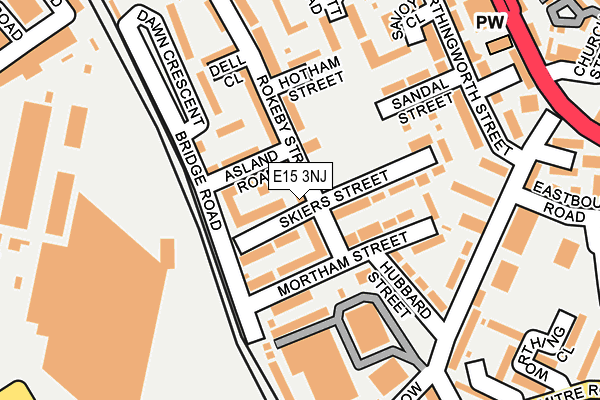 E15 3NJ map - OS OpenMap – Local (Ordnance Survey)