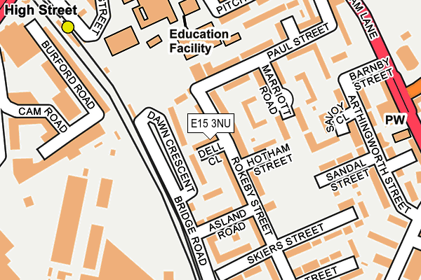 E15 3NU map - OS OpenMap – Local (Ordnance Survey)