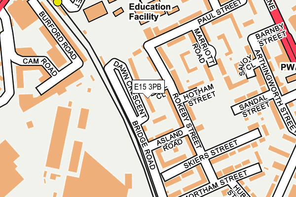 E15 3PB map - OS OpenMap – Local (Ordnance Survey)