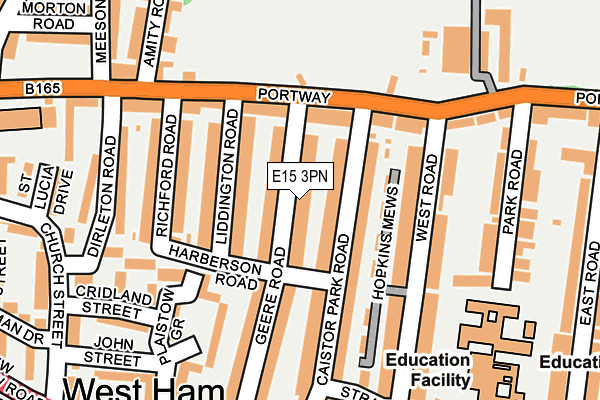 E15 3PN map - OS OpenMap – Local (Ordnance Survey)