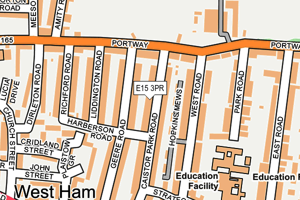E15 3PR map - OS OpenMap – Local (Ordnance Survey)