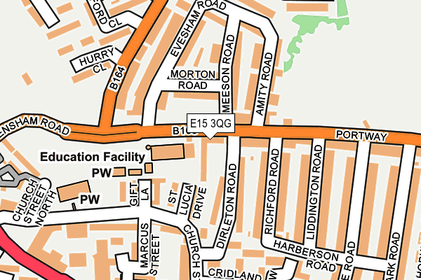 E15 3QG map - OS OpenMap – Local (Ordnance Survey)