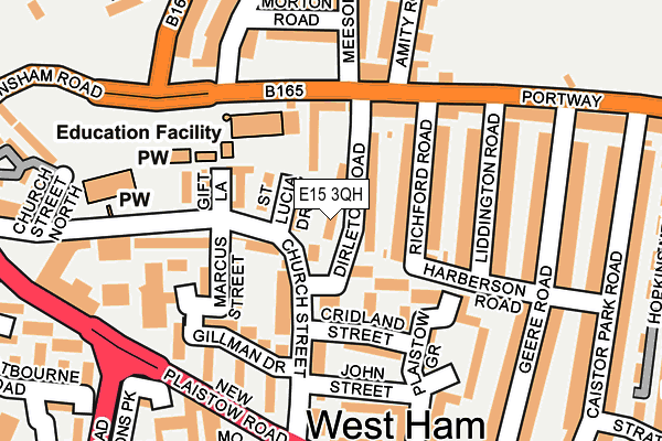 E15 3QH map - OS OpenMap – Local (Ordnance Survey)