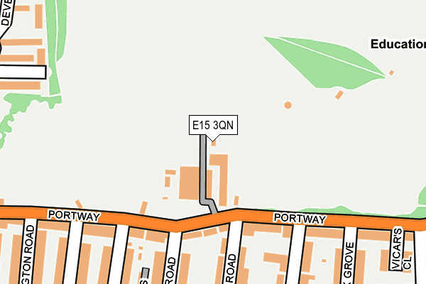 E15 3QN map - OS OpenMap – Local (Ordnance Survey)