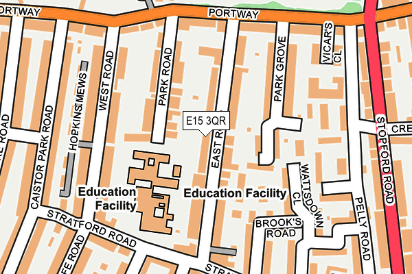 E15 3QR map - OS OpenMap – Local (Ordnance Survey)