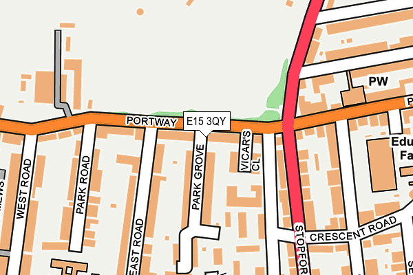 E15 3QY map - OS OpenMap – Local (Ordnance Survey)