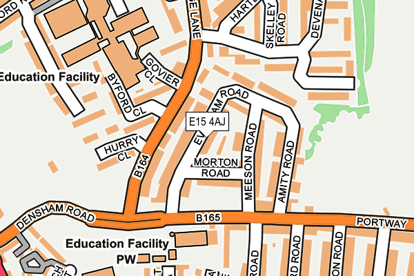 E15 4AJ map - OS OpenMap – Local (Ordnance Survey)