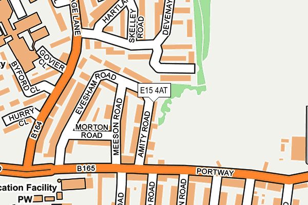 E15 4AT map - OS OpenMap – Local (Ordnance Survey)