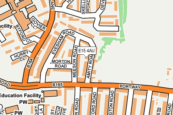 E15 4AU map - OS OpenMap – Local (Ordnance Survey)