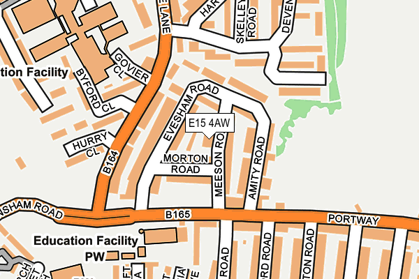 E15 4AW map - OS OpenMap – Local (Ordnance Survey)