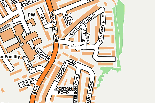E15 4AY map - OS OpenMap – Local (Ordnance Survey)