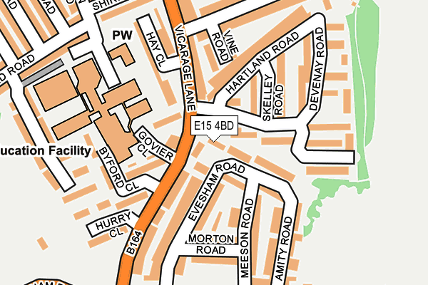 E15 4BD map - OS OpenMap – Local (Ordnance Survey)