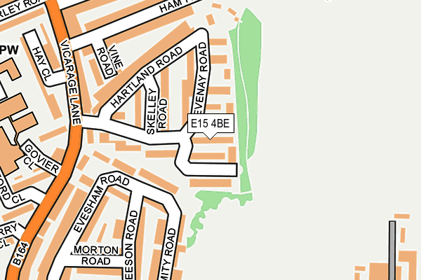E15 4BE map - OS OpenMap – Local (Ordnance Survey)