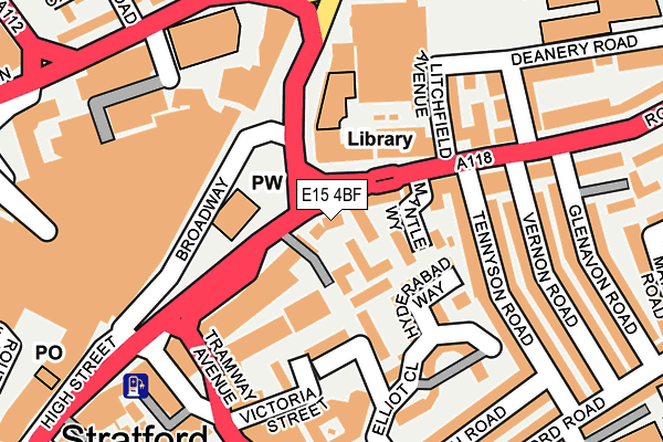 E15 4BF map - OS OpenMap – Local (Ordnance Survey)