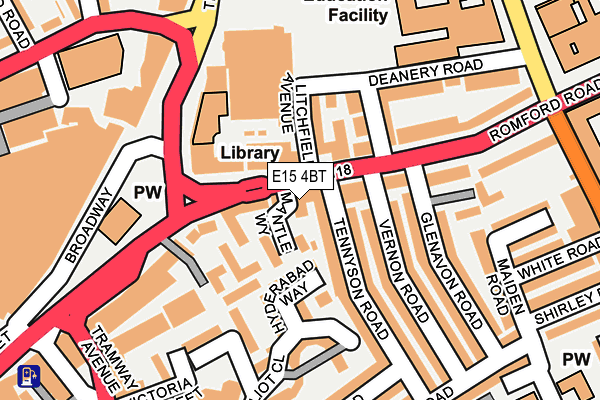 E15 4BT map - OS OpenMap – Local (Ordnance Survey)