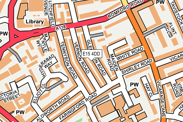 E15 4DD map - OS OpenMap – Local (Ordnance Survey)