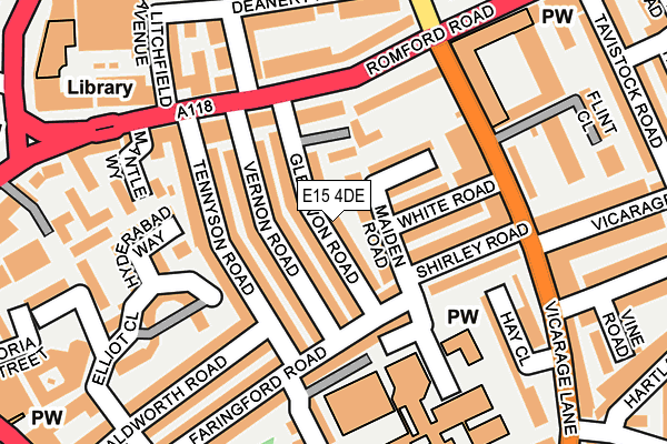 E15 4DE map - OS OpenMap – Local (Ordnance Survey)
