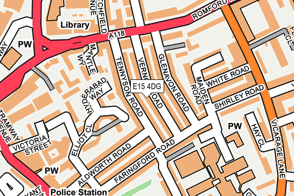E15 4DG map - OS OpenMap – Local (Ordnance Survey)
