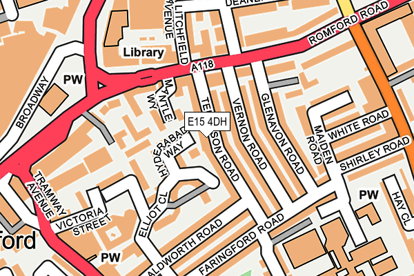 E15 4DH map - OS OpenMap – Local (Ordnance Survey)