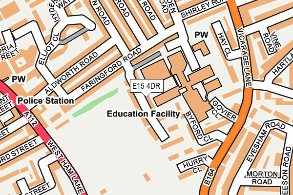 E15 4DR map - OS OpenMap – Local (Ordnance Survey)