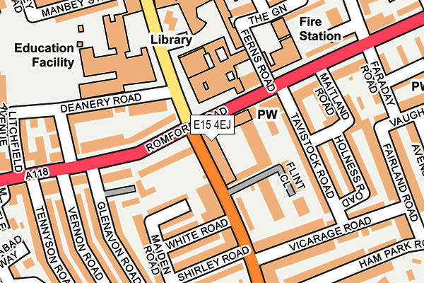 E15 4EJ map - OS OpenMap – Local (Ordnance Survey)