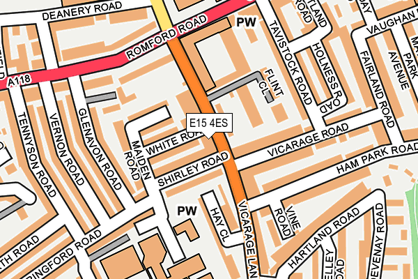 E15 4ES map - OS OpenMap – Local (Ordnance Survey)