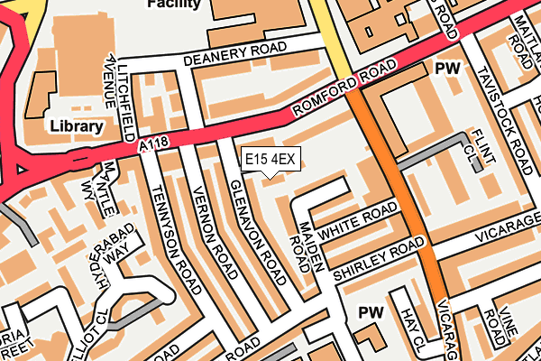 E15 4EX map - OS OpenMap – Local (Ordnance Survey)