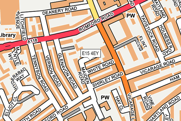 E15 4EY map - OS OpenMap – Local (Ordnance Survey)