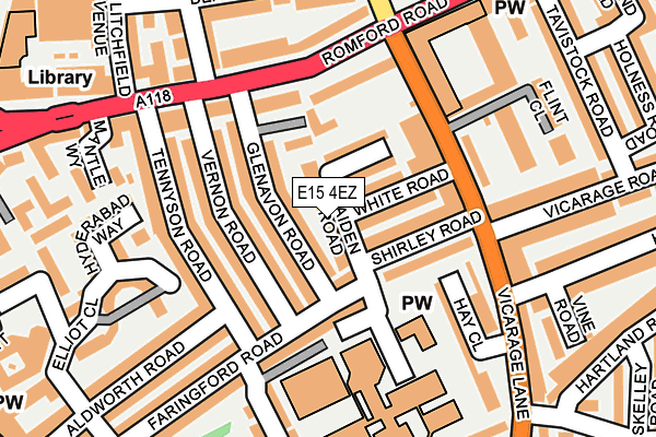 E15 4EZ map - OS OpenMap – Local (Ordnance Survey)
