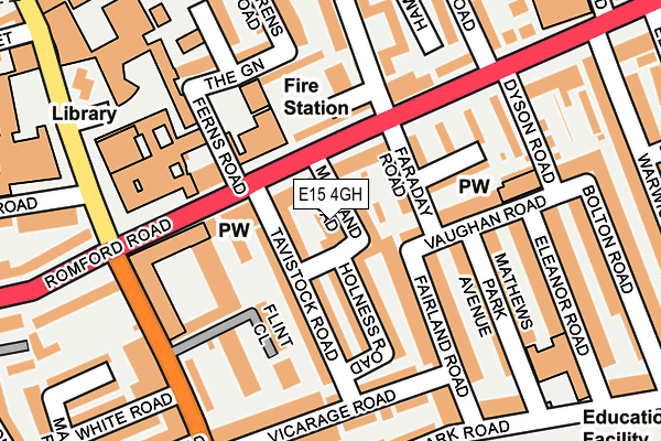 E15 4GH map - OS OpenMap – Local (Ordnance Survey)