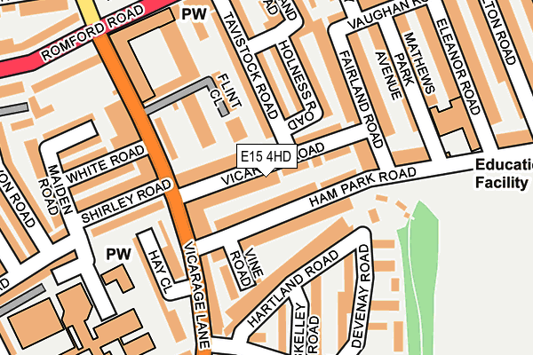 E15 4HD map - OS OpenMap – Local (Ordnance Survey)