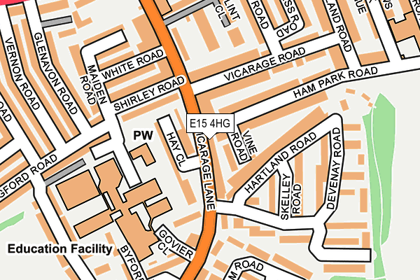 E15 4HG map - OS OpenMap – Local (Ordnance Survey)