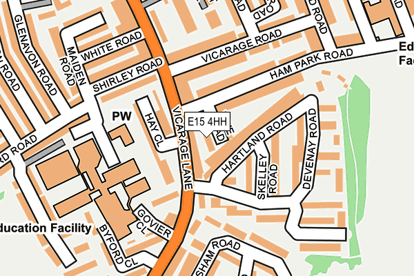 E15 4HH map - OS OpenMap – Local (Ordnance Survey)
