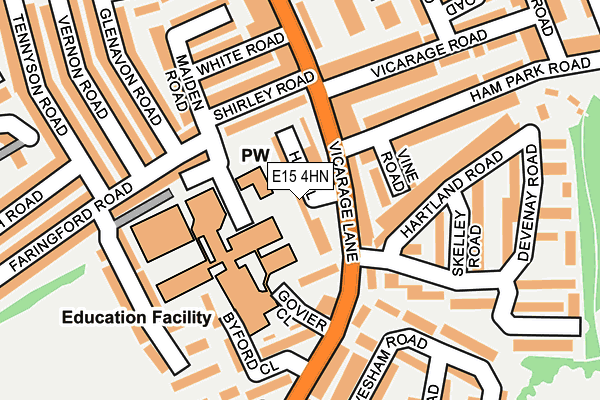 E15 4HN map - OS OpenMap – Local (Ordnance Survey)