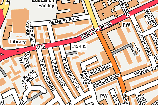 E15 4HS map - OS OpenMap – Local (Ordnance Survey)