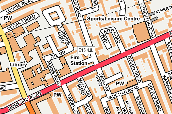 E15 4JL map - OS OpenMap – Local (Ordnance Survey)