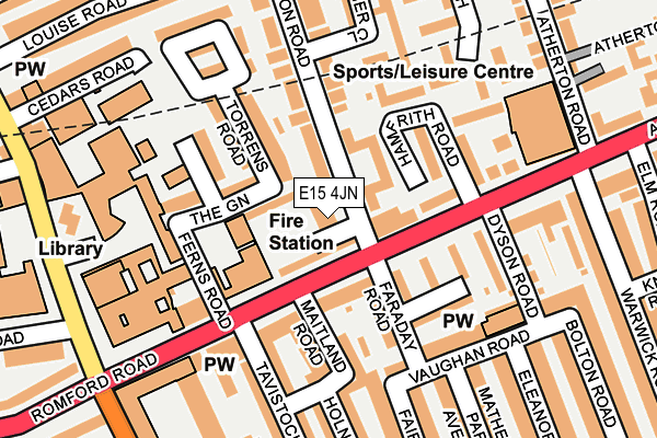 E15 4JN map - OS OpenMap – Local (Ordnance Survey)