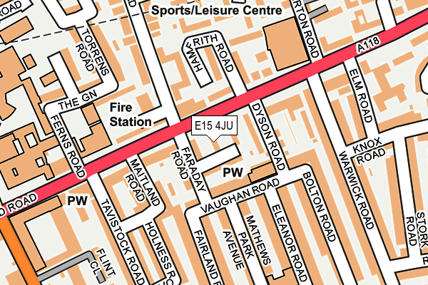 E15 4JU map - OS OpenMap – Local (Ordnance Survey)