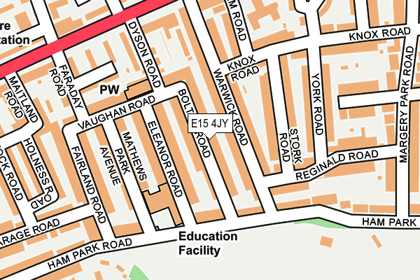 E15 4JY map - OS OpenMap – Local (Ordnance Survey)