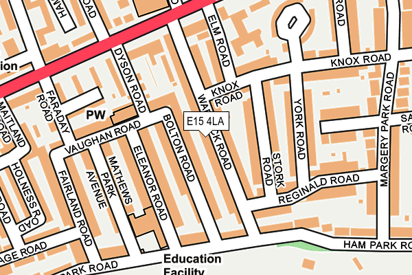 E15 4LA map - OS OpenMap – Local (Ordnance Survey)