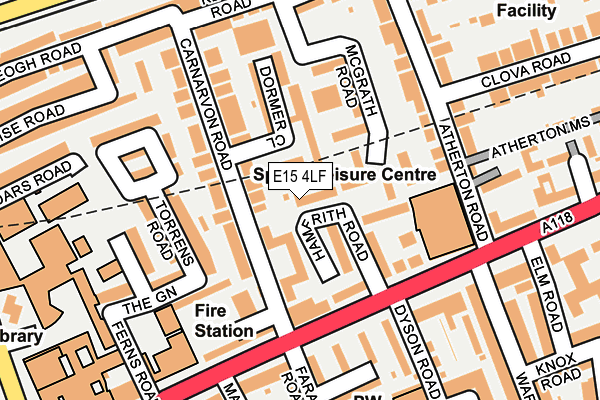 E15 4LF map - OS OpenMap – Local (Ordnance Survey)