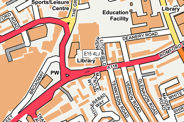 E15 4LJ map - OS OpenMap – Local (Ordnance Survey)
