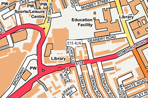 E15 4LN map - OS OpenMap – Local (Ordnance Survey)