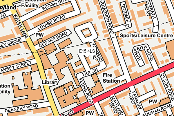 E15 4LS map - OS OpenMap – Local (Ordnance Survey)