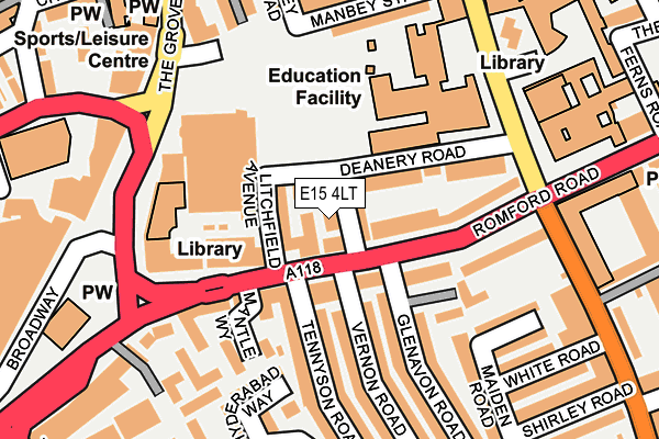 E15 4LT map - OS OpenMap – Local (Ordnance Survey)