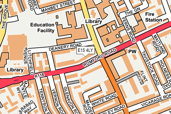 E15 4LY map - OS OpenMap – Local (Ordnance Survey)