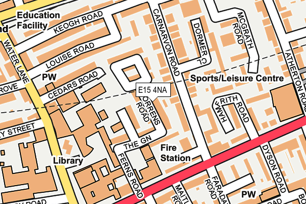 E15 4NA map - OS OpenMap – Local (Ordnance Survey)
